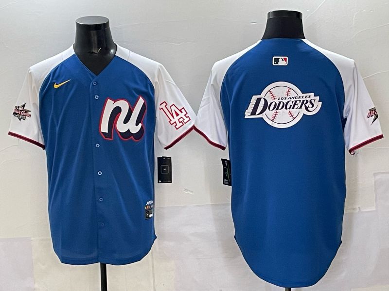 Men Los Angeles Dodgers Blank Blue All star 2025 Nike MLB Jersey style 09
